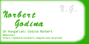 norbert godina business card